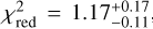 $\chi_{\text {red}}^{2}=1.17_{-0.11}^{+0.17}$