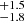$ ^{+1.5}_{-1.8} $