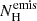 $ N_{\mathrm{H}}^{\mathrm{emis}} $