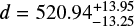 $d=520.94_{-13.25}^{+13.95}$