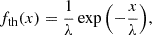$$ \begin{aligned} f_{\mathrm{th} }(x) = \frac{1}{\lambda } \exp {\left(-\dfrac{x}{\lambda }\right)}, \end{aligned} $$