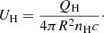 $$ \begin{aligned} U_{\rm H} = \frac{Q_{\rm H}}{4\pi R^2 n_{\rm H} c}\cdot \end{aligned} $$