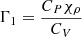$ \Gamma_{1}=\frac{C_{P} \chi_{\rho}}{C_{V}} $