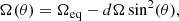 $$ \begin{aligned} \Omega (\theta ) = \Omega _\mathrm{eq} - d\Omega \sin ^2(\theta ), \end{aligned} $$