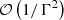 $ {\cal O}\left(1/\Gamma^2\right) $