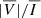 $ {|\overline{V}|} / {\overline{I\,}} $