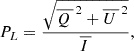 $$ \begin{aligned} P_L = \frac{\sqrt{\overline{Q\,}^{\,2} + \overline{U\,}^{\,2}} }{\overline{I\,}} , \end{aligned} $$