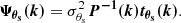 $$ \begin{aligned} \boldsymbol{\Psi _{\theta _s}(k)} = \sigma _{\theta _s}^2 \boldsymbol{P^{-1} (k)} \boldsymbol{t_{\theta _s}(k)}. \end{aligned} $$