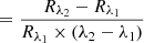 $ =\frac{R_{\lambda_2}-R_{\lambda_1}}{R_{\lambda_1}\times (\lambda_{2}-\lambda_{1})} $