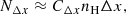 $$ \begin{aligned} N_{\Delta x} \approx C_{\Delta x} n_{\rm H} \Delta x, \end{aligned} $$