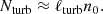 $$ \begin{aligned} N_{\rm turb} \approx \ell _{\rm turb} n_0. \end{aligned} $$