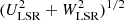 $ (U_{\mathrm{LSR}}^{2} + W_{\mathrm{LSR}}^{2})^{1/2} $