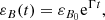 $$ \begin{aligned} \varepsilon _B(t) = \varepsilon _{B_0} \mathrm{e} ^{\Gamma t}, \end{aligned} $$