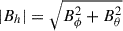 $ |B_h|=\sqrt{B_\phi^2+B_\theta^2} $