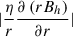 $ |\frac{\eta}{r}\frac{\partial \left(r B_h\right) }{\partial r}| $