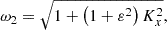 $$ \begin{aligned} \omega _2&= \sqrt{1+\left(1+\varepsilon ^2\right)K_x^2}, \end{aligned} $$