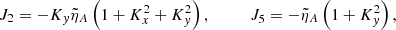 $$ \begin{aligned} J_2&= -K_y\tilde{\eta }_A\left(1+K_x^2+K_y^2\right), \qquad&J_5&= -\tilde{\eta }_A\left(1+K_y^2\right),\end{aligned} $$