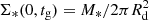 $ \Sigma_*(0,t_{\mathrm{g}}) = M_{*}/2\pi R_{\mathrm{d}}^{2} $