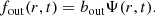 $$ \begin{aligned} f_{\rm out}(r,t) = b_{\rm out}\Psi (r,t). \end{aligned} $$