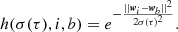 $$ \begin{aligned} h(\sigma (\tau ),i,b) = e^{-\frac{||\boldsymbol{w}_i-\boldsymbol{w}_b||^2}{2 \sigma (\tau )^2}}. \end{aligned} $$