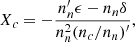 $$ \begin{aligned} X_c&= -\frac{n_n^{\prime }\epsilon -n_n\delta }{n_n^2(n_c/n_n)^{\prime }} , \end{aligned} $$