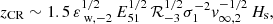 $$ \begin{aligned} z_{\text{CR}} \sim 1.5 \, \varepsilon _{{\text{ w}, -2}}^{1/2}\, E_{51}^{1/2} \, \mathcal{R} _{-3}^{1/2} \sigma _{1}^{-2} v_{\infty , 2}^{-1/2}\, H_{\text{s}}, \end{aligned} $$