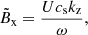 $$ \begin{aligned} \tilde{B}_{\rm x} = \frac{U c_{\rm s}k_{\rm z}}{\omega }, \end{aligned} $$