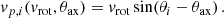 $$ \begin{aligned} v_{p,i}(v_{\mathrm{rot} }, \theta _{\mathrm{ax} })=v_{\mathrm{rot} }\sin (\theta _i-\theta _{\mathrm{ax} })\,. \end{aligned} $$