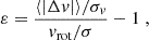 $$ \begin{aligned} \varepsilon = \frac{\langle |\Delta v|\rangle / \sigma _v}{v_\mathrm{rot} / \sigma } - 1\;, \end{aligned} $$