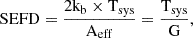 $$ \begin{aligned} \mathrm {SEFD = \frac{2 k_{b} \times T_{\rm sys}}{A_{eff}}= \frac{T_{\rm sys}}{G}}, \end{aligned} $$