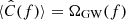 $ \langle\hat{C}(f)\rangle = \Omega_{\mathrm{GW}}(f) $