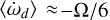 $\[\left\langle\dot{\omega}_{d}\right\rangle \approx -\Omega / 6\]$
