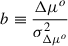 $$ \begin{aligned} b&\equiv \frac{\Delta \mu ^o}{\sigma ^2_{\Delta \mu ^o}}\end{aligned} $$