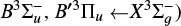 $\[B^{3} \Sigma_{u}^{{}-}, B^{\prime 3} \Pi_{u} \leftarrow X^{3} \Sigma_{g}^{{}-}\]$