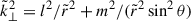 $ \tilde{k}_\perp^2=l^2/\tilde{r}^2 + m^2/(\tilde{r}^2 \sin^2{\theta}) $