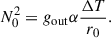 $$ \begin{aligned} N_0^2=g_{\mathrm{out}}\alpha \frac{\Delta T}{r_0}. \end{aligned} $$