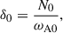 $$ \begin{aligned} \delta _0 = \frac{N_0}{\omega _{\mathrm{A}0}}, \end{aligned} $$