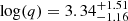 $ \log(q) = 3.34^{+1.51}_{-1.16} $