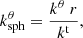 $$ \begin{aligned} k^{\theta }_{\rm sph}&= \frac{k^{\theta }~r}{k^\mathrm{t}}, \end{aligned} $$