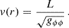 $$ \begin{aligned} v(r) = \frac{L}{\sqrt{g_{\phi \phi }}}\, . \end{aligned} $$