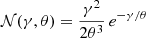 $ \mathcal{N}(\gamma,\theta) = \frac{\gamma^2}{2\theta^3} \, e^{-\gamma/\theta} $