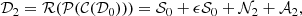 $$ \begin{aligned} \mathcal{D} _2 = \mathcal{R} (\mathcal{P} (\mathcal{C} (\mathcal{D} _0))) = \mathcal{S} _0 + \epsilon \mathcal{S} _0 + \mathcal{N} _2 + \mathcal{A} _2, \end{aligned} $$
