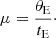 $$ \begin{aligned} \mu = \frac{\theta _{\rm E}}{t_{\rm E}}\cdot \end{aligned} $$