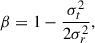 $$ \begin{aligned} \beta = 1 -\frac{\sigma _t^2}{2\sigma _r^2}, \end{aligned} $$