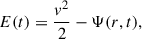 $$ \begin{aligned} E(t) = \frac{v^2}{2} - \Psi (r,t), \end{aligned} $$