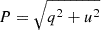 $ P = \sqrt{q^{2}+u^{2}} $