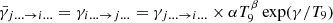 $ \bar{\gamma}_{j\ldots\rightarrow{i\ldots}} = \gamma_{i\ldots\rightarrow{j\ldots}} = \gamma_{j\ldots\rightarrow{i\ldots}} \times \alpha T_9^\beta \exp(\gamma/T_9) $