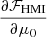 $ \frac{\partial \mathcal{F}_{\mathrm{HMI}}}{\partial\mu_0} $