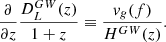 $$ \begin{aligned} \frac{\partial }{\partial z }\frac{D^{GW}_{L}(z)}{1+z}\equiv \frac{v_g(f)}{H^{GW}(z)}. \end{aligned} $$