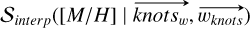 $\mathcal{S}_{{interp}}\left([M / H] \mid \overrightarrow{{knots}_{w}}, \overrightarrow{w_{{knots}}}\right)$